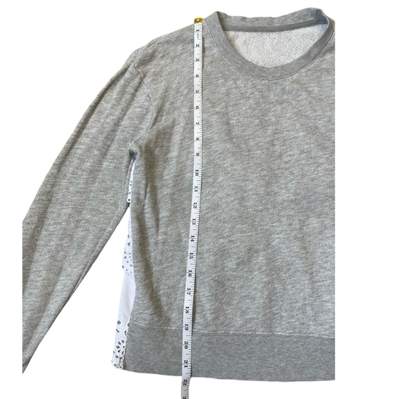 Joie from Revolve - Devra Gray White Sweater, Embroidered Back Detail - Small - Picture 10 of 15